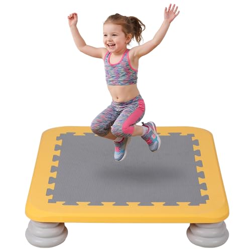 Mini Trampoline for Kids,26" Sensory Trampoline and Bounce Jumping Toy for Outdoor Recreation,Indoor Rebounder Non-Slip Base,Bounce Board for Sensory Integration Training