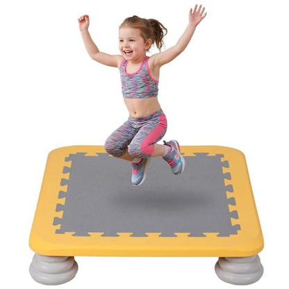Mini Trampoline for Kids,26" Sensory Trampoline and Bounce Jumping Toy for Outdoor Recreation,Indoor Rebounder Non-Slip Base,Bounce Board for Sensory Integration Training