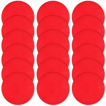 Poly Spot Markers 4inch/9 inch Non-Slip Rubber Agility Markers Flat Field Cones Floor Dots for Football, Soccer, Basketball Training Markers, School Activities, Exercise Drills, Social Distancing - style: 9inch 18Pcs(Red)