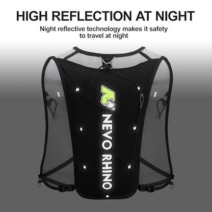 Waterproof Running Vest, 5.5L Breathable Running Hydration Vest with 1.5L Water Bladder, Water Vest for Hiking, Trail Marathon Race, Ideal for Women and Men - color: Black