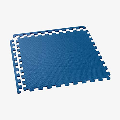We Sell Mats 1/2 Inch Thickness Multipurpose EVA Foam Floor Tiles, Interlocking Floor Mat for Indoor Gym and Home Use, 24 in x 24 in, Blue, 16 Square Feet (4 Tiles)