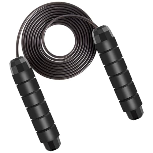 Adjustable Jump Rope for Fitness – Tangle-Free Speed Rope with Comfortable Foam Handles Detachable Metal Bar for Cardio, Weight Loss, Training & Home Workouts