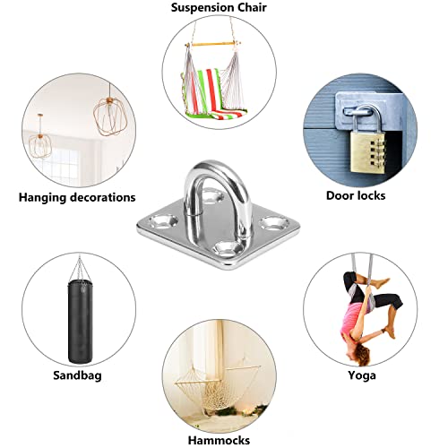 Wall Ceiling Mount Bracket Hooks for Suspension Band Trainers, Battle Ropes, Body Weight Strength Training Sets, Aerial Yoga Swing Hammock Resistance Bands, Boxing Equipment.