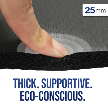 Impulse Yoga Knee Pads Cushion, Thick 1" (25mm) Workout Mat Provides Cushion for Kneeling & Elbows, Non-Slip & Portable Exercise Kneeling Pad for Yoga, Elbow, Wrist Pain, Planks, Pushups & Floor Exercises