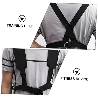 Generic 2pcs Resistance Training Belt Fitness Device with Padded Shoulder Straps for Running and Sled Harness Exercise Elastic and Sturdy Bands for Enhancement