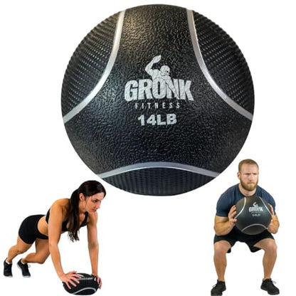 Gronk Fitness Premium Medicine Ball | Non-Slip Weighted Medicine Ball | Great Wall Ball for Full Body Workouts | Perfect for Strength & Conditioning Exercises