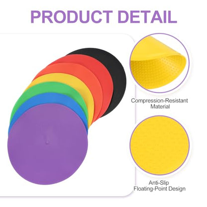PATIKIL Spot Markers, Non-Slip Floor Agility Markers Flat - color: Yellow