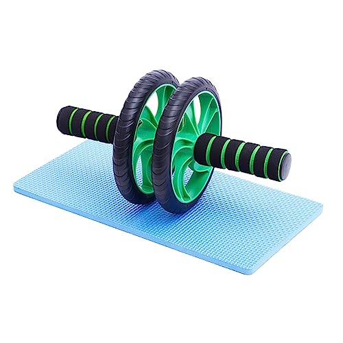 BESPORTBLE Abdominal Muscle Wheel Mute Fitness Roller Knee Pad Dual Wheel Design for Core Strengthening and Portable Exercise Equipment Green