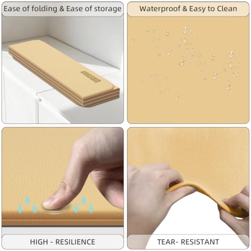 Yoga Mat Thick 10mm, Foldable Yoga Mat 75 x 26 x 0.4 Inches - color: Orange