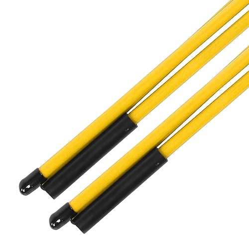 3-Fold Fiberglass Golf Alignment Sticks - 48 Inch Portable Swing Trainer Tool for Putting and Driving Accuracy