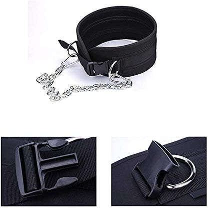 Weighted Bodybuilding Belt, Squat Belt with Chain, Weight Belt for Men and Women, One Size