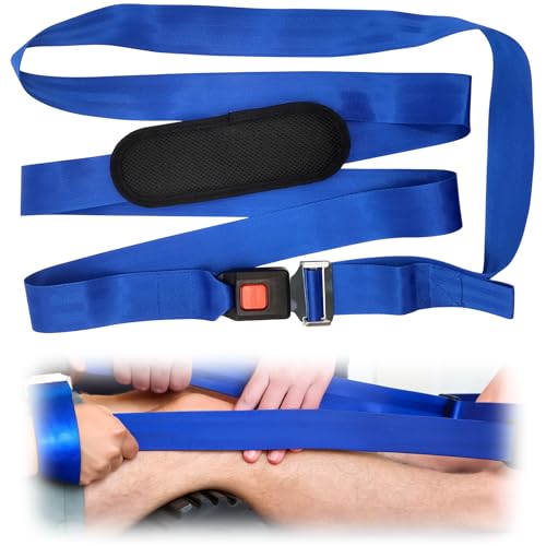 Mobilization Belt with Adjustable Thick Cushioning Pad – Advanced Mobilization Belt for Physical Therapy, a Manual Therapy Aid Designed for Physiotherapists in Rehabilitation, Stretching, and Mobilization Exercises, Blue