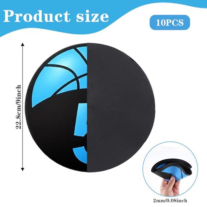 Basketball Training 9 Inch Poly Spots, 10PCS Anti-Slip Training Basketball Spot Markers Floor Spots, Waterproof Flat Filed Cones Poly Dots