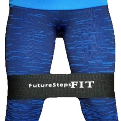 FUTURESTEPS Fabric Resistance Band - Exercise Band -Workout Band - Booty Hips Legs Band - Squat or Glute Workout - One Piece - Non Rolling Design - Heavy Duty for Women and Mens