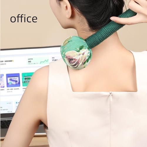 Mugwort Massage Hammer, Handheld Percussion Massage Tool for Back, Shoulder & Body - Manual Therapy Tool with US Design Patent (Emerald Green/Silver Silk Blue) - color: Emerald Green/Silver Silk Blue