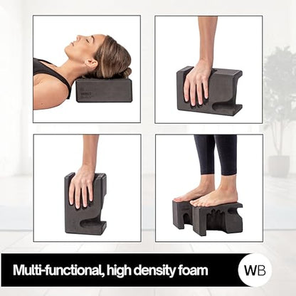 WRISTBuddy® Yoga Blocks 2-Pack (Left + Right) — Ergonomic, Hand-Shaped EVA Blocks for Wrist Relief & Better Grip | Doctor-Designed Support for Yoga, Pilates, Handstands, Push-Ups & Rehab