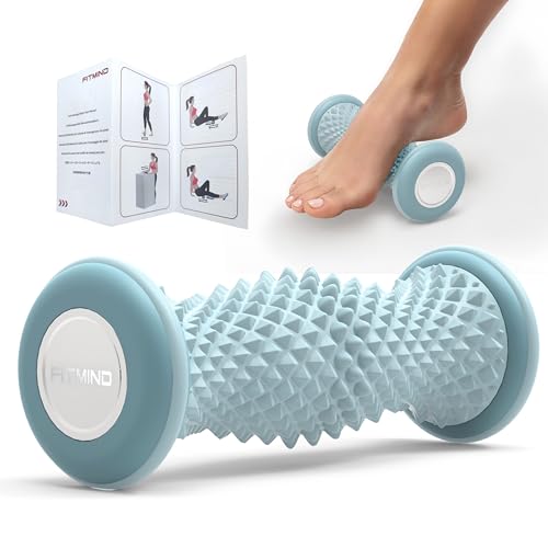Foot Roller Massager for Plantar Fasciitis Relief, Portable Silent Deep Tissue Massager Tool for Arch and Heel Pain-Blue - color: Blue