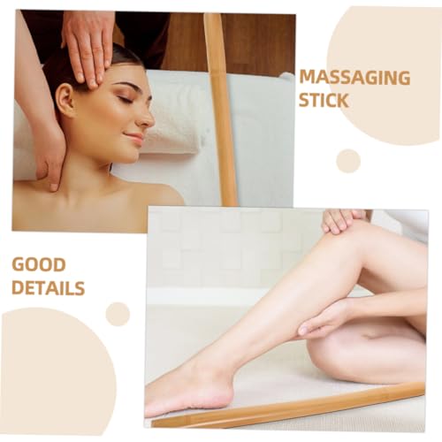 Home Massage Stick Massaging Tool for Deep Tissue Relief Muscle Fatigue Recovery Full Body and Facial Massage Natural Material Fine Texture for Comfort
