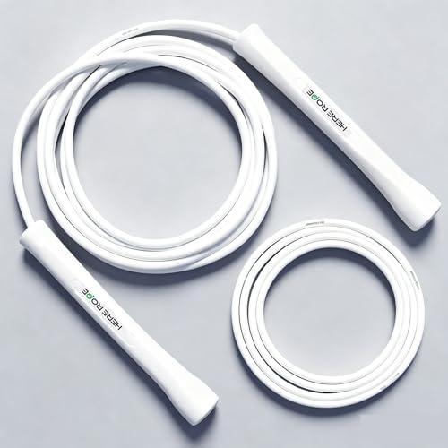 Adjustable Jump Rope – 5mm PVC Skipping Rope with Unbreakable Handles, Non-Kinking, Includes 1 Spare Rope for Indoor & Outdoor Fitness Training for Men, Women