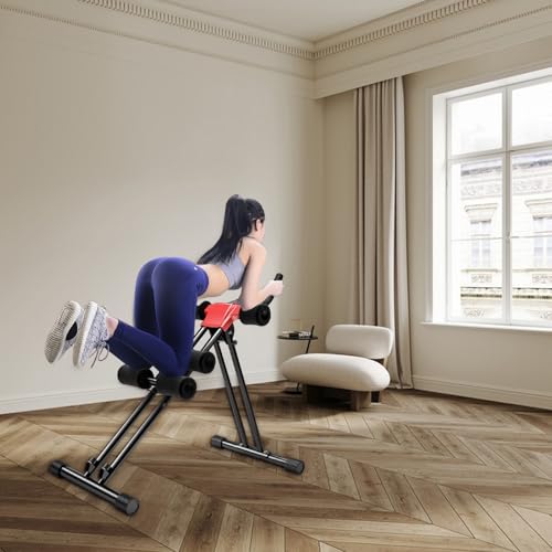 BENBOR Ab Workout Equipment, Adjustable Abdominal Roller Wheel Full Body Workout for Home Gym, Strength Training Exercise Equipment for Body Shaping Foldable Waist Trainer Suitable for Beginner