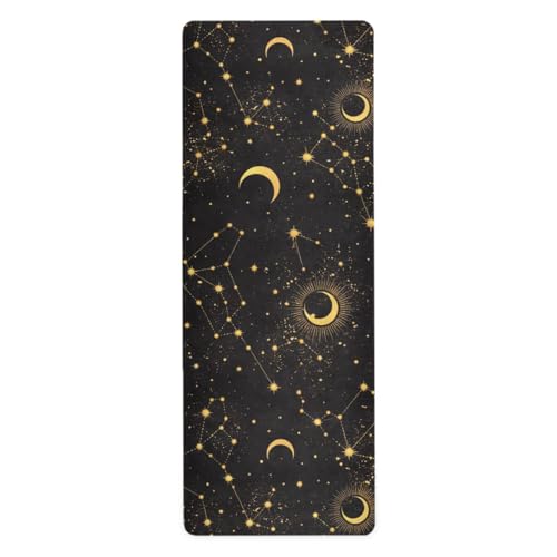Space Galaxy Constellation Yoga Mat Non Slip Thick Kids Eco Friendly Rubber Workout Foldable Yoga Mat Women Exercise