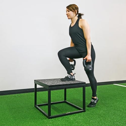 Meister Elite Steel Plyo Jump Boxes for Professional Gyms - Deluxe Set & Individual 12", 18", 24", 30"
