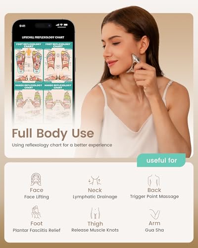 Trigger Point Massage Tool for Deep Tissue, Muscle Scraper Tool for Fascia Release, Metal Body Gua Sha Tool, Lymphatic Drainage Massager, Thumb Saver,Scar Tissue Massage,Acupressure Tool