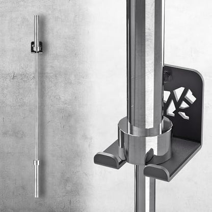 Kipika Versatile Wall Mounted Barbell Holder with Hooks Storage Rack for Barbell Bars Holds Under 33mm Bar Size and Fitness Accessories Space-Efficient Gym Organization for Home & Commercial Use