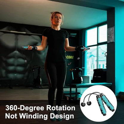 axGear Ropeless Jump Rope Weight Adjustable Fitness Workout Sport Skipping Cordless