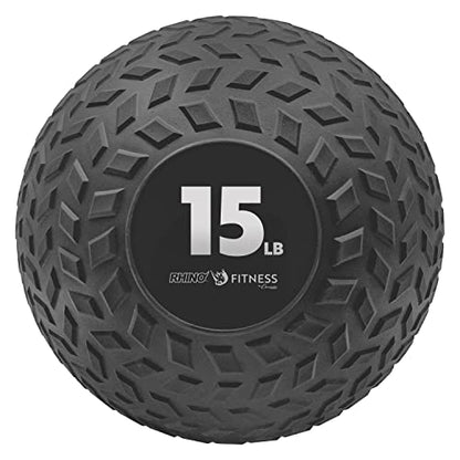 Champion Sports Rhino Fitness Slam Ball – Sand-Filled, Bounce-Resistant Ball for Strength & Conditioning, 6–50 lb - style: 15 Pound
