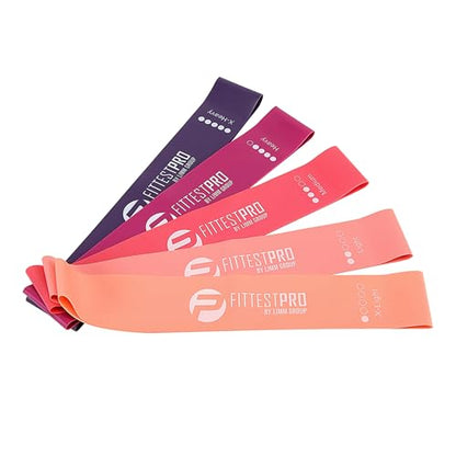 Fittest Pro by Limm Resistance Bands for Legs and Butt, Fabric Exercise Loop Bands Yoga, Pilates, Rehab, Fitness and Home Workout, Strength Bands for Booty