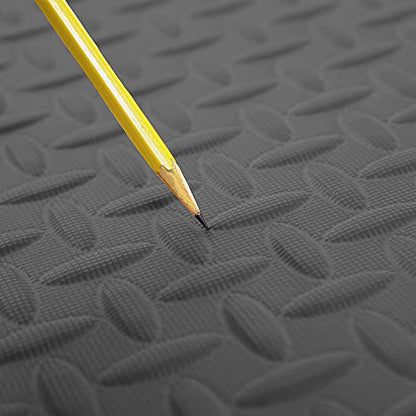 IncStores 5/8 Inch Thick Diamond Soft Foam Flooring Tiles | High-Density Interlocking Foam Tiles for Rugged Style in Your Home Gym, Playroom, and More