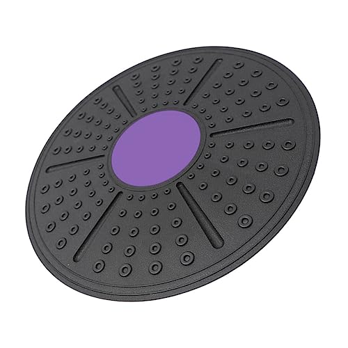 Yoga Balance Board Fitness Training Tool for Core Strength Rehabilitation and Coordination Slip Design - color: Purple