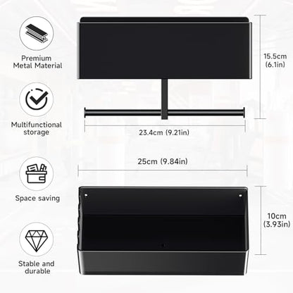 Home Gym Wall Storage, White Resistance Bands Rack Hanger Metal, Wall Mounted Fitness Bands Holder, Multi-Purpose Heavy Duty Workout Gym Storage Rack for Resistance Bands, Straps, Jump Ropes (Black)