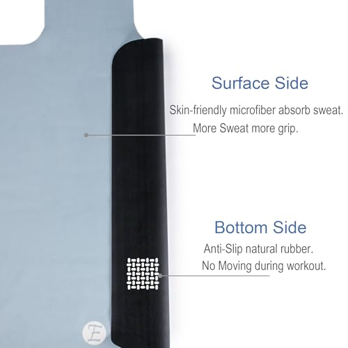 Echome Non-Slip Pilates Reformer Mat with Mesh Bag – Sweat-Wicking, Lightweight, Fits Balanced Body/Merrithew/Aeropilates (38"x22") - color: Dusty Blue