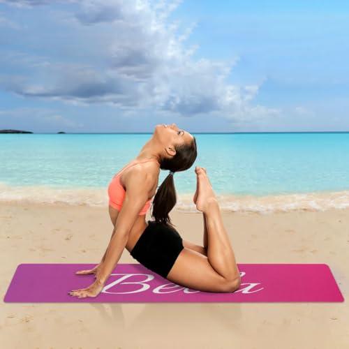 Custom Name Yoga Mat,Personalized Travel Yoga Exercise Mat,Non Slip,Perfect for Kids & Adults,Gradient Color D Series