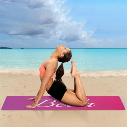 Custom Name Yoga Mat,Personalized Travel Yoga Exercise Mat,Non Slip,Perfect for Kids & Adults,Gradient Color D Series