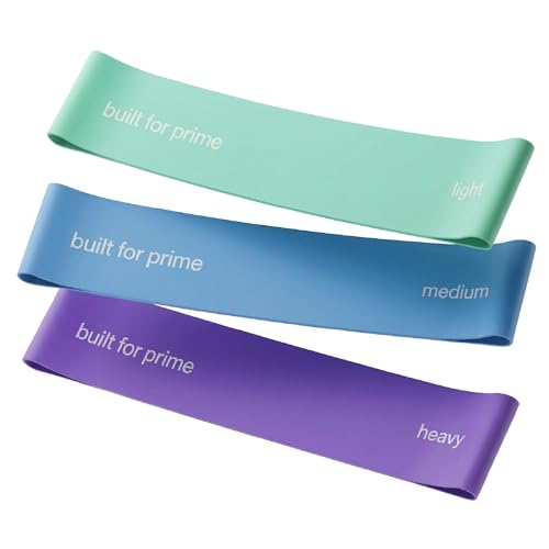 Mini Resistance Bands, Set of 3 – Non-Slip Workout Bands for Strength Training, Physical Therapy & Progressive Activation - color: Seafoam, Sky, and Amethyst