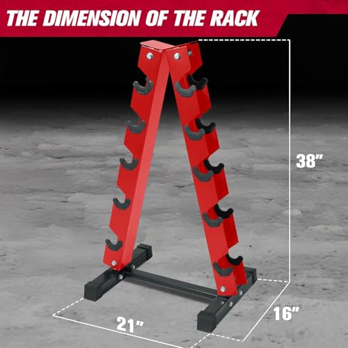 RitFit Rubber Coated Hex Dumbbell Set with Rack, 5-780LB for Home Gym Strength Training, Anti-Slip Knurled Handle, Hexagon Anti-Roll, Heavy-Duty Storage Rack - style: 300 LB Set with Red Adjustable Weight Bench (10-50LB）