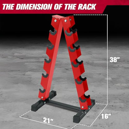 RitFit Rubber Coated Hex Dumbbell Set with Rack, 5-780LB for Home Gym Strength Training, Anti-Slip Knurled Handle, Hexagon Anti-Roll, Heavy-Duty Storage Rack - style: 300 LB Set with Red Adjustable Weight Bench (10-50LB）