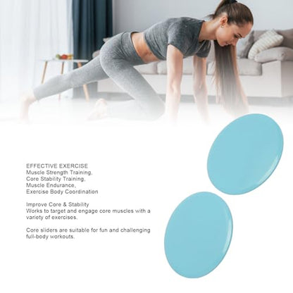 HERCHR 2Pcs Exercise Core Sliders, Working Out Dual Sided Exercise Glider Discs, Full Body Workout Sliders for Carpet Hardwood Floor, Body Fitness Training Equipment
