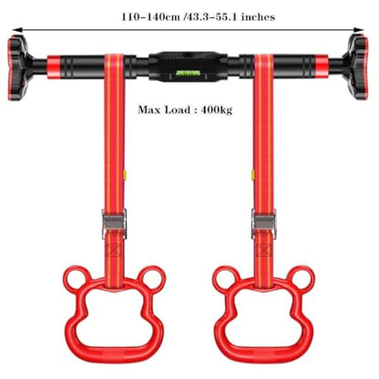 Adjustable Doorway Pull-Up Bar, Portable Chin Up Bar, Multi-Function Upper Body Exercise Bar, No-Screw Installation,for Home Office Fitness