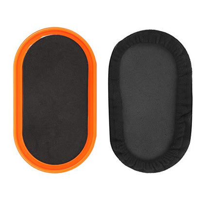 2Pcs Workout Sliding Disc Disks Slider Slide Mat Sports Abdominal Muscle Fitness Equipment Core Stability Training for Home Gym ABS Material Yellow Green Pink 23.5x13.5x1cm