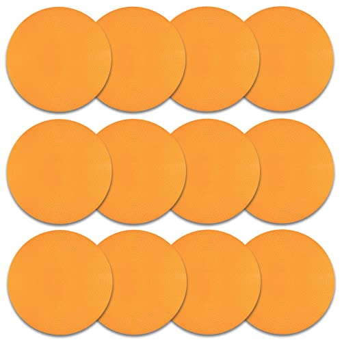 Poly Spots Spot Markers 9 Inch Multicolor Floor Dots - style: 12Pcs Orange