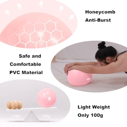 Exercise Ball for Workouts, 9 Inch Pilates Ball Anti-Burst and Slip Resistant Yoga Ball for Gym Fitness and Physical Therapy - color: Pink 25cm