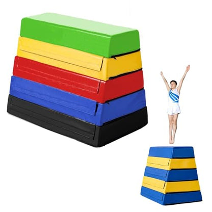 Foam Jumping Boxes for Training, Stackable Soft Plyo Box, Kids Plyometric Jump Box Set, Adjustable Plyo Box for Kindergarten, Primary School, Home & School Gym - size: 100x60x70cm