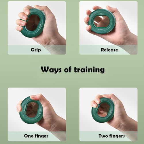 Hand Strengthener Grip 3 in 1 Rubber Circle Finger Wrist Exercise Squeezer 20 30 40 50 60 70 80 Pounds - color: 20/30/40/50/60/70LB