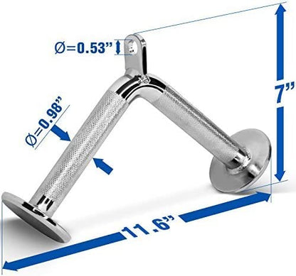 Yes4All Cable Machine Attachment, Row Handles, Tricep Rope, Straight Bar, V Bar, LAT Pulldown Accessories Load 880 LB for Home Gym - color: A. Tricep Rope + Straight Bar + V Bar