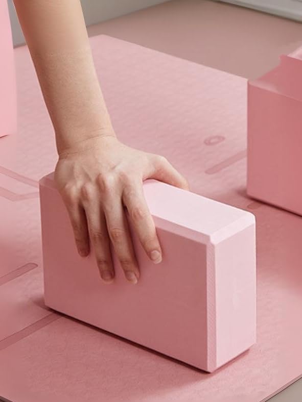 Non-Slip Yoga Block EVA Foam- 9.0"L × 5.9"W × 3.0"H, Lightweight at 0.44 lb - color: Pink, size: 0.44lb / 200g(9.0"L × 5.9"W × 3.0"H)