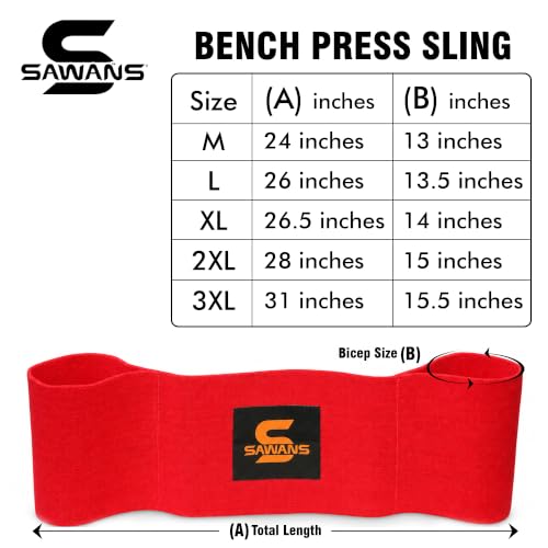 SAWANS Bench Press Sling Power Weight lifting Training Fitness Increase Strength Push Up Gym Workout - size: Large